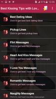 Best Kissing Tips with Love Messages capture d'écran 1