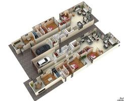 house layout  design পোস্টার