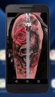 Tattoo Skull Lock ~ Zipper Lock Screen-poster
