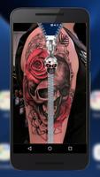 Tattoo Skull Lock ~ Zipper Lock Screen স্ক্রিনশট 1