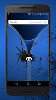 Blue Spider Lock ~ Zipper Lock Screen ảnh chụp màn hình 1