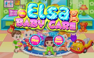 Elsa Baby Caring Cartaz