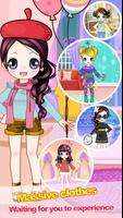 Lovely girl's winter clothes Affiche