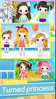Cute girls seaside travel - dressup games for kids capture d'écran 1