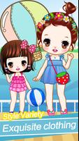 Cute girls seaside travel - dressup games for kids capture d'écran 2