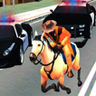 gangster cheval vs police de la ville