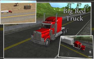 Big Red Truck: 3D Driving Sim Affiche