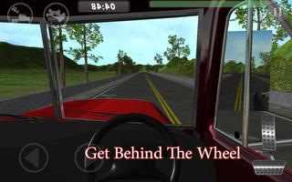 Big Red Truck: 3D Driving Sim capture d'écran 1