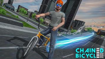 Verrückte Chained Fahrrad Racing Stunts: Spiele 3D Plakat