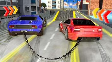 Crazy Chained Cars Racing 3D poster