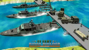 US Army Bridge Construction Simulator Game Ekran Görüntüsü 1