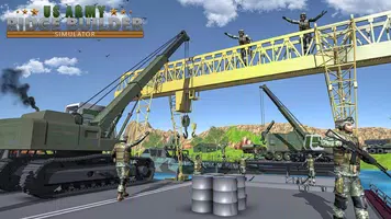 US Army Bridge Construction Simulator Game Ekran Görüntüsü 2