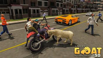 Angry Goat in Town Simulator 3D Goat Frenzy attack ảnh chụp màn hình 1