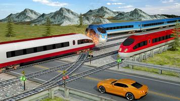 Modern Orange Line Metro Train - Local Train 3D poster