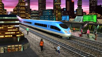 Modern Orange Line Metro Train - Local Train 3D screenshot 1
