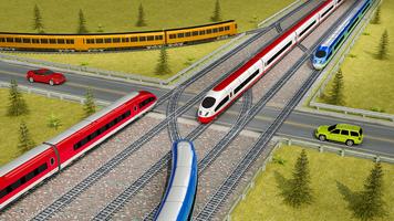 Modern Orange Line Metro Train - Local Train 3D screenshot 2