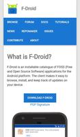 برنامه‌نما F-Droid عکس از صفحه