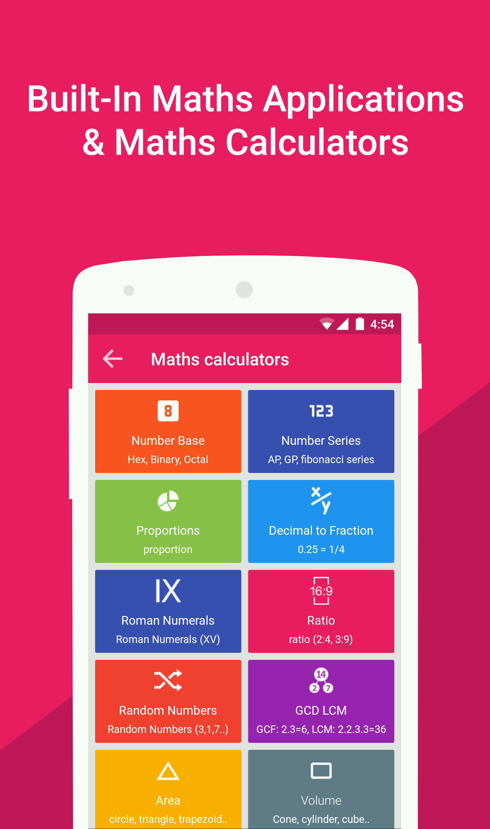 Math calculator. Math app UI. Create Math app.