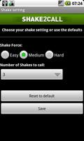 Shake2call Lite capture d'écran 3