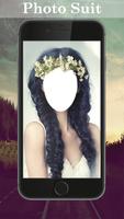 Flowers Hairstyle Photo Editor Affiche