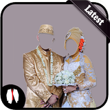 Hijab Wedding Couple Suit icône