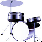Drummer : real drum set icône