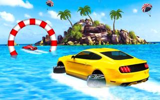 Water Surfer Car Race and Stunt: Floating Games Affiche