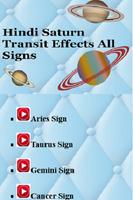 Hindi Saturn Transit Effects All Signs Affiche