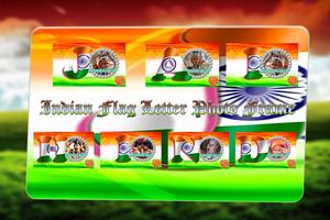 Indian Flag Letter Photo Frame Affiche