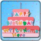 Name On Happy Birthday Cake icône