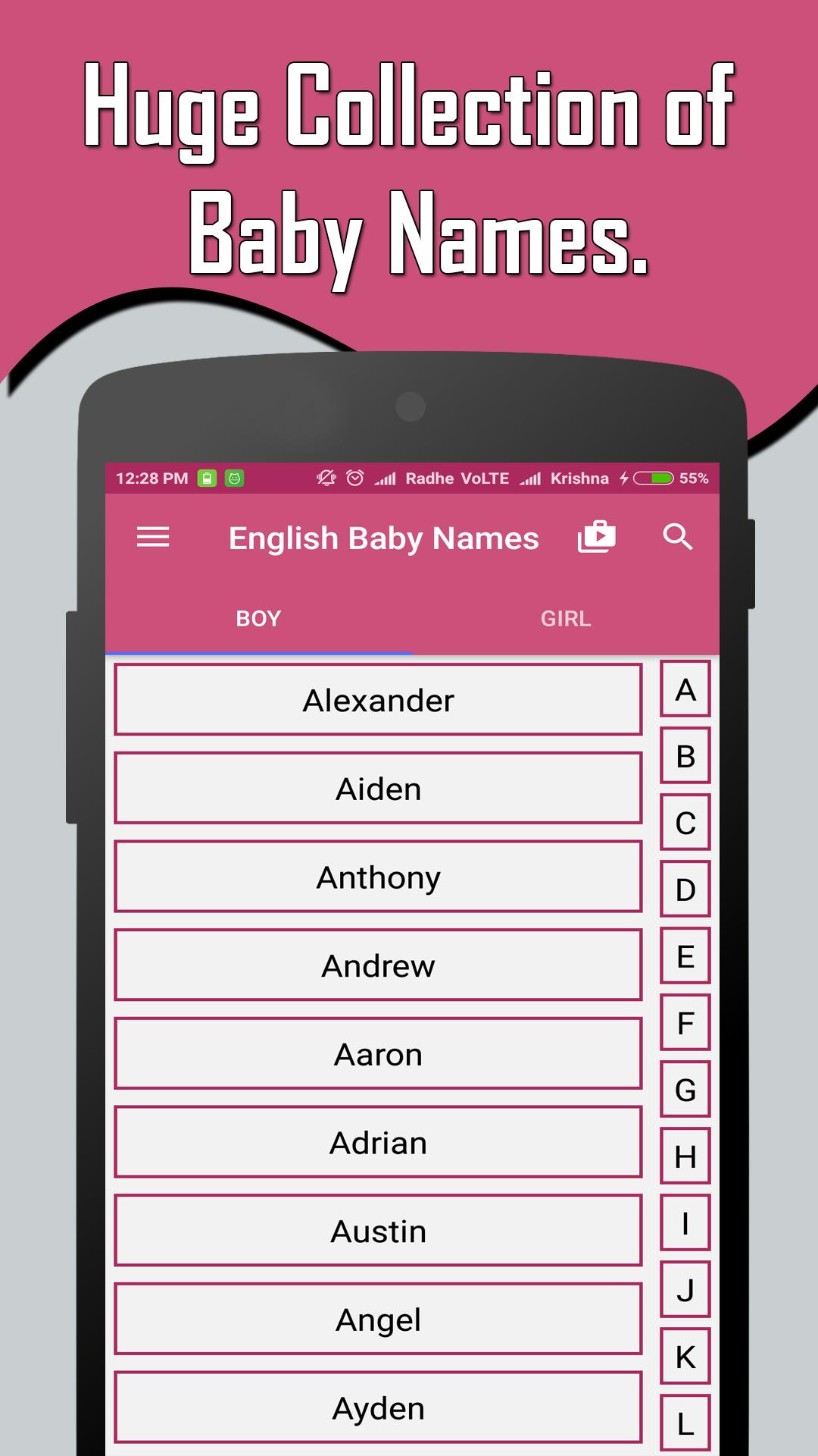 English Baby Girl Boy Names With Meaning For Android Apk Download