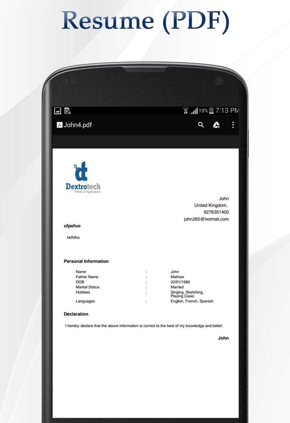 CV Maker APK for Android Download CV Maker APK for Android Download
