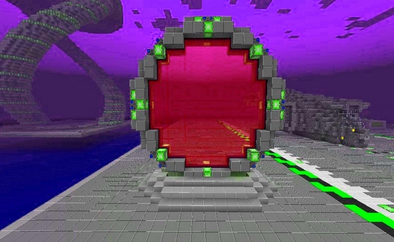 Красивый портал в ад майнкрафт схема