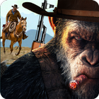 Angry Gorilla Cowboy Survival icône