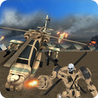 Futuristic Helicopter Real Robot Transformation 3D आइकन