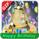 Happy Birthday Wishes - Birthday Cake GIF APK