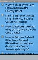 Mobile Data Recovery Tutorial Urdu captura de pantalla 1