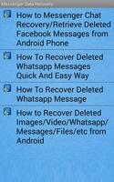 Messenger Data Recovery capture d'écran 1