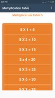 Multiplication Table Affiche