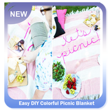 Easy DIY Colorful Picnic Blanket icône