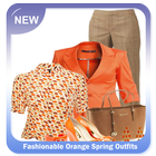 Fashionable Orange Spring Outfits icône