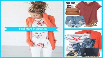 Fashionable Orange Spring Outfits capture d'écran 1