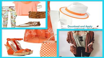 Fashionable Orange Spring Outfits capture d'écran 2