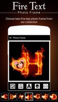 Fire Text Photo Frame Affiche