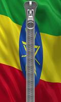 Ethiopia flag zipper screenlock poster