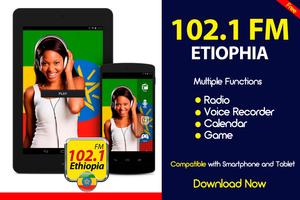 102.1 FM Radio Live Ethiopia Radio FM Online Free Affiche