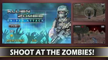 Alien Zombie Sniper Attack Affiche