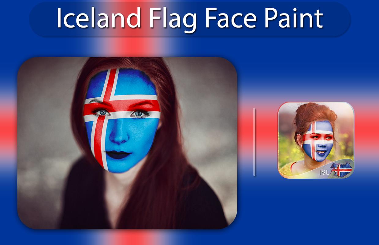 iceland flag face paint funky click photo editor apk download