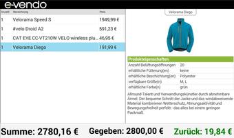 e-vendo Kundendisplay screenshot 1