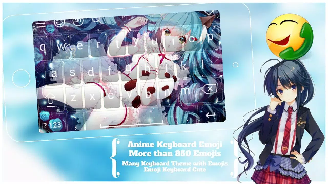 Android向けの女の子アニメキーボード絵文字 Apkをダウンロードしましょう